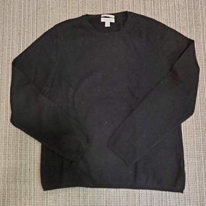 Charter Club black cashmere long sleeve crew neck, SZ L